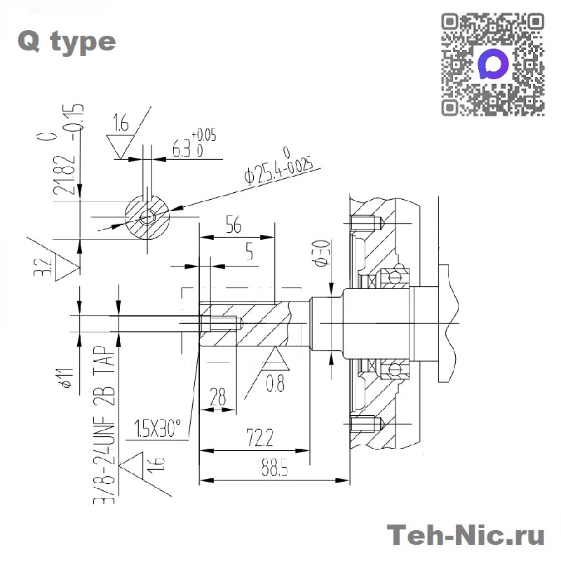 Двигатель Redvolt R420 Q тип вала