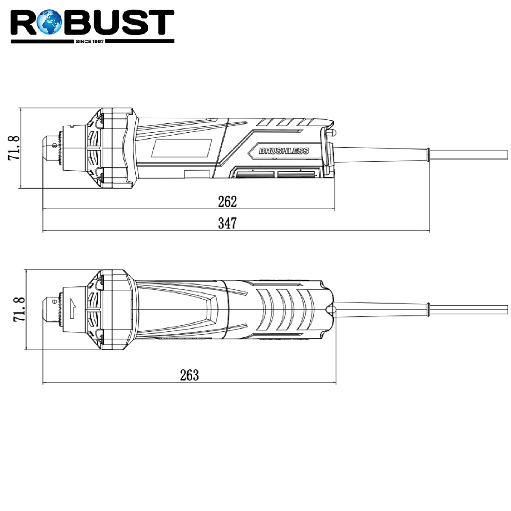 Прямая шлифовальная машина Robust DGBLH чертеж
